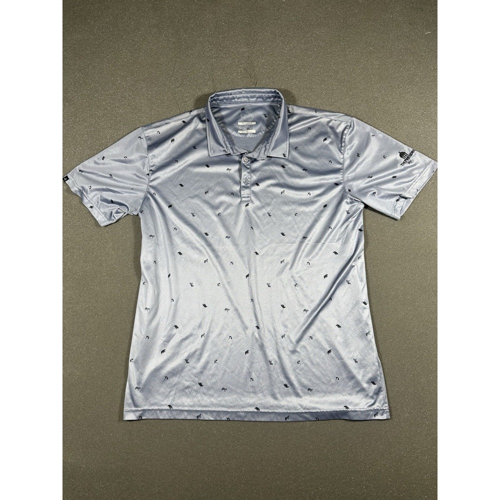 Men's Swannies Blue/Silver XXL Golf Polo